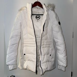 Michael Kors white mountain puffer jacket size S